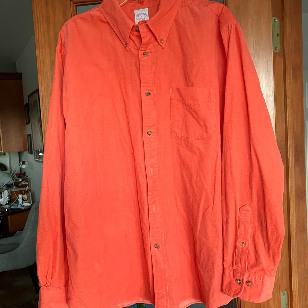 Brooks Brothers Orange Casual Button Down Shirt
